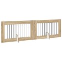 VidaXL Bramka dla psów z podpórkami 2 pcs dąb Sonoma 100 x 60 cm