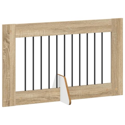 VidaXL Bramka dla psów z podpórkami 2 pcs dąb Sonoma 100 x 60 cm