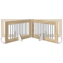 VidaXL Bramka dla psów z podpórkami 2 pcs dąb Sonoma 100 x 60 cm