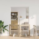 VidaXL Bramka dla psów z podpórkami 2 pcs dąb Sonoma 100 x 80 cm