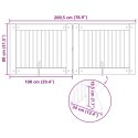 VidaXL Bramka dla psów z podpórkami 2 pcs dąb Sonoma 100 x 80 cm