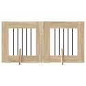 VidaXL Bramka dla psów z podpórkami 2 pcs dąb Sonoma 60 x 60 cm