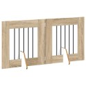 VidaXL Bramka dla psów z podpórkami 2 pcs dąb Sonoma 60 x 60 cm