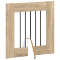 VidaXL Bramka dla psów z podpórkami 2 pcs dąb Sonoma 60 x 60 cm