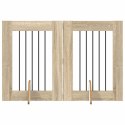 VidaXL Bramka dla psów z podpórkami 2 pcs dąb Sonoma 60 x 80 cm