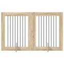 VidaXL Bramka dla psów z podpórkami 2 pcs dąb Sonoma 80 x 100 cm