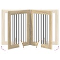 VidaXL Bramka dla psów z podpórkami 2 pcs dąb Sonoma 80 x 100 cm