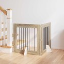 VidaXL Bramka dla psów z podpórkami 2 pcs dąb Sonoma 80 x 80 cm