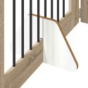 VidaXL Bramka dla psów z podpórkami 2 pcs dąb Sonoma 80 x 80 cm