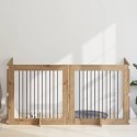 VidaXL Bramka dla psów z podpórkami 4 pcs Dąb artisan 100 x 100 cm