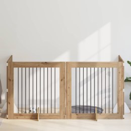 VidaXL Bramka dla psów z podpórkami 4 pcs Dąb artisan 100 x 100 cm