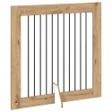 VidaXL Bramka dla psów z podpórkami 4 pcs Dąb artisan 100 x 100 cm