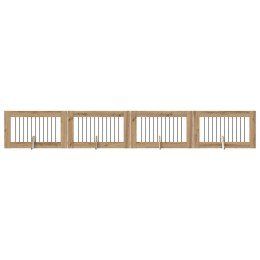 VidaXL Bramka dla psów z podpórkami 4 pcs Dąb artisan 100 x 60 cm