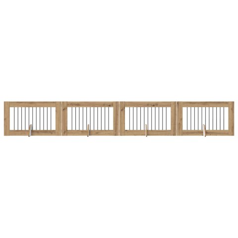VidaXL Bramka dla psów z podpórkami 4 pcs Dąb artisan 100 x 60 cm