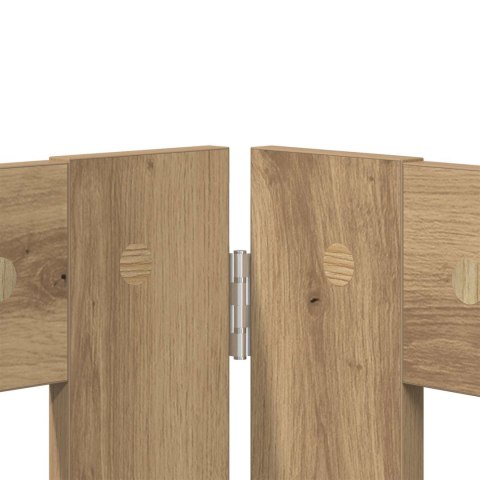 VidaXL Bramka dla psów z podpórkami 4 pcs Dąb artisan 100 x 60 cm