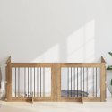 VidaXL Bramka dla psów z podpórkami 4 pcs Dąb artisan 100 x 80 cm