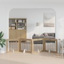 VidaXL Bramka dla psów z podpórkami 4 pcs Dąb artisan 100 x 80 cm