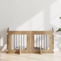VidaXL Bramka dla psów z podpórkami 4 pcs Dąb artisan 60 x 60 cm