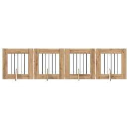 VidaXL Bramka dla psów z podpórkami 4 pcs Dąb artisan 60 x 60 cm