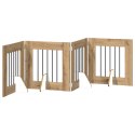 VidaXL Bramka dla psów z podpórkami 4 pcs Dąb artisan 60 x 60 cm