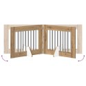 VidaXL Bramka dla psów z podpórkami 4 pcs Dąb artisan 80 x 60 cm