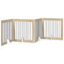 VidaXL Bramka dla psów z podpórkami 4 pcs dąb Sonoma 100 x 100 cm