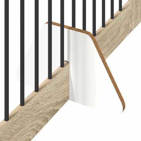 VidaXL Bramka dla psów z podpórkami 4 pcs dąb Sonoma 100 x 100 cm