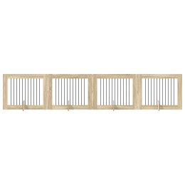 VidaXL Bramka dla psów z podpórkami 4 pcs dąb Sonoma 100 x 80 cm