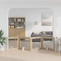 VidaXL Bramka dla psów z podpórkami 4 pcs dąb Sonoma 100 x 80 cm