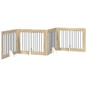 VidaXL Bramka dla psów z podpórkami 4 pcs dąb Sonoma 100 x 80 cm