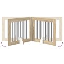 VidaXL Bramka dla psów z podpórkami 4 pcs dąb Sonoma 100 x 80 cm