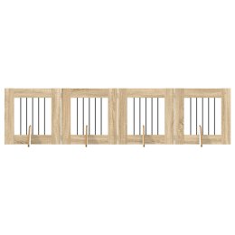 VidaXL Bramka dla psów z podpórkami 4 pcs dąb Sonoma 60 x 60 cm