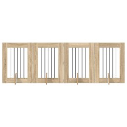 VidaXL Bramka dla psów z podpórkami 4 pcs dąb Sonoma 60 x 80 cm
