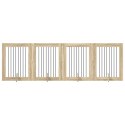 VidaXL Bramka dla psów z podpórkami 4 pcs dąb Sonoma 80 x 100 cm