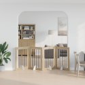 VidaXL Bramka dla psów z podpórkami 4 pcs dąb Sonoma 80 x 100 cm