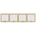 VidaXL Bramka dla psów z podpórkami 4 pcs dąb Sonoma 80 x 80 cm