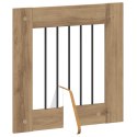 VidaXL Bramka dla psów z podpórkami 6 pcs Dąb artisan 60 x 60 cm