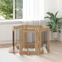 VidaXL Bramka dla psów z podpórkami 6 pcs Dąb artisan 60 x 80 cm