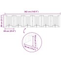 VidaXL Bramka dla psów z podpórkami 6 pcs Dąb artisan 60 x 80 cm