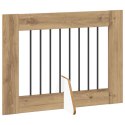 VidaXL Bramka dla psów z podpórkami 6 pcs Dąb artisan 80 x 60 cm