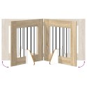 VidaXL Bramka dla psów z podpórkami 6 pcs dąb Sonoma 60 x 60 cm