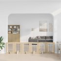 VidaXL Bramka dla psów z podpórkami 6 pcs dąb Sonoma 60 x 80 cm