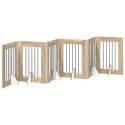 VidaXL Bramka dla psów z podpórkami 6 pcs dąb Sonoma 60 x 80 cm