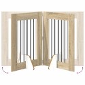 VidaXL Bramka dla psów z podpórkami 6 pcs dąb Sonoma 60 x 80 cm