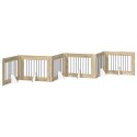 VidaXL Bramka dla psów z podpórkami 6 pcs dąb Sonoma 80 x 60 cm