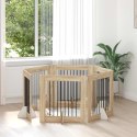 VidaXL Bramka dla psów z podpórkami 6 pcs dąb Sonoma 80 x 80 cm