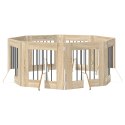 VidaXL Bramka dla psów z podpórkami 8 pcs dąb Sonoma 60 x 60 cm