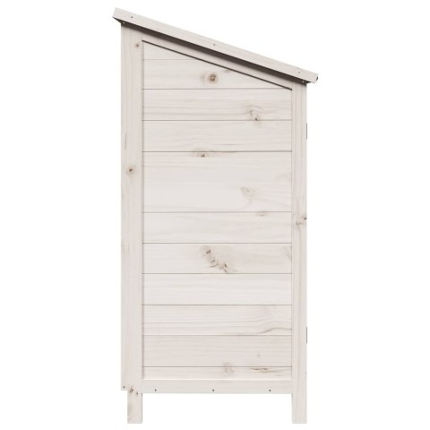 VidaXL Shed ogrodowy Biały 59 x 56 x 113,5 cm Drewno Świerkowe