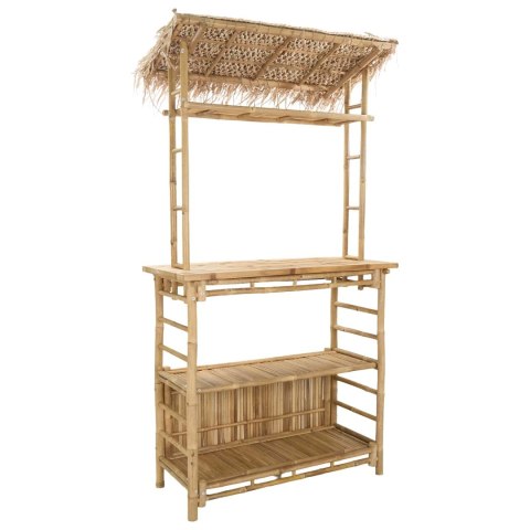 VidaXL Stół barowy na zewnątrz Naturalny 110 x 50 x 209 cm Bambus