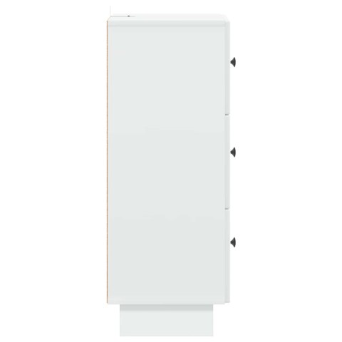 VidaXL Szafka z Szufladami Biały 33 x 34,5 x 90 cm Drewno inżynieryjne